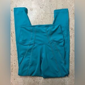 Nike Yoga Dri-fit Teal Leggings Size Small Tight Fit, High Rise, 7/8 Length